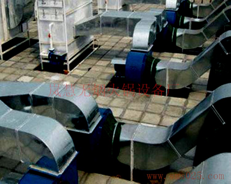 火鍋店大廳排風(fēng)系統(tǒng)圖（www.meishijia520.cn)