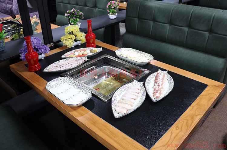 無煙火鍋桌餐椅（www.meishijia520.cn)